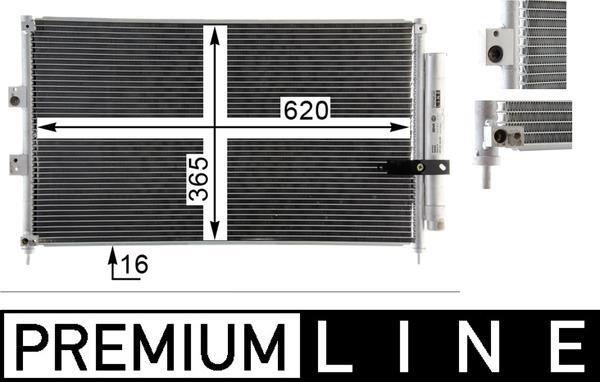 Condenseur, climatisation (Radiateur de climatisation) MAHLE Aftermarket ref. AC 835 000P