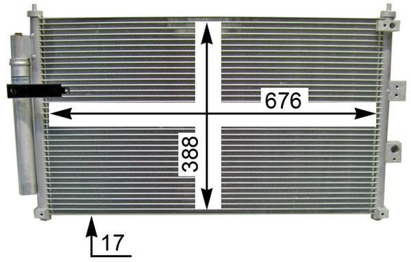Condenseur, climatisation (Radiateur de climatisation) MAHLE Aftermarket ref. AC 835 000S