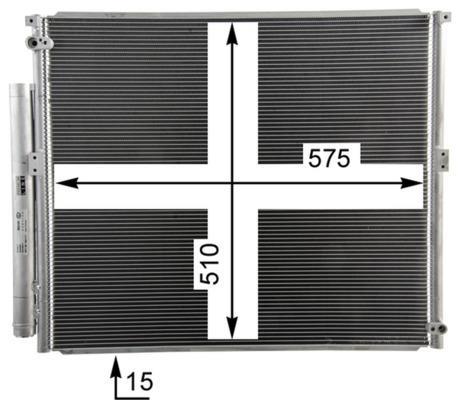 Condenseur, climatisation (Radiateur de climatisation) MAHLE Aftermarket ref. AC 836 000P
