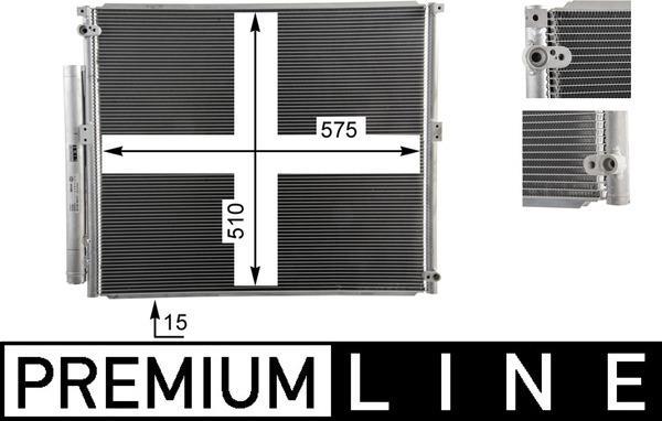 Condenseur, climatisation (Radiateur de climatisation) MAHLE Aftermarket ref. AC 836 000P