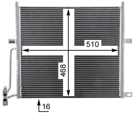 Condenseur, climatisation (Radiateur de climatisation) MAHLE Aftermarket ref. AC 837 000P