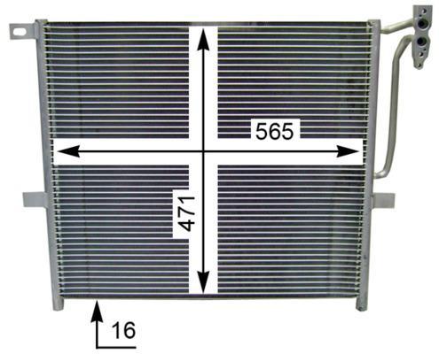 Condenseur, climatisation (Radiateur de climatisation) MAHLE Aftermarket ref. AC 837 000S