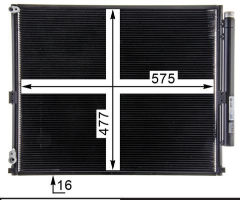 Condenseur, climatisation (Radiateur de climatisation) MAHLE Aftermarket ref. AC 838 000P