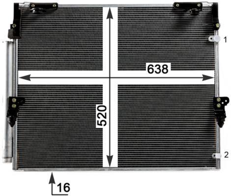 Condenseur, climatisation (Radiateur de climatisation) MAHLE Aftermarket ref. AC 840 000P