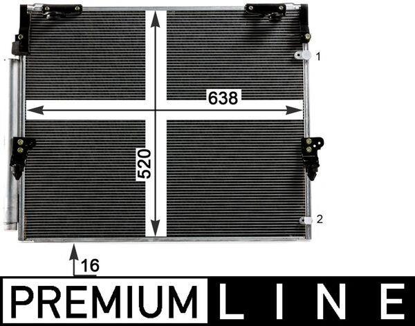 Condenseur, climatisation (Radiateur de climatisation) MAHLE Aftermarket ref. AC 840 000P