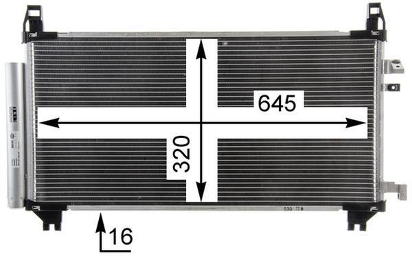 Condenseur, climatisation (Radiateur de climatisation) MAHLE Aftermarket ref. AC 841 000P
