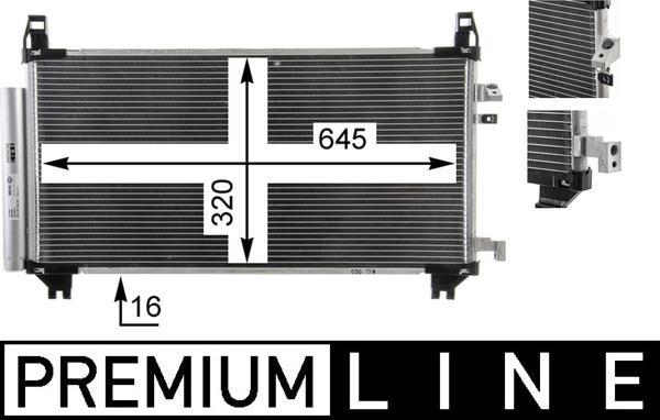 Condenseur, climatisation (Radiateur de climatisation) MAHLE Aftermarket ref. AC 841 000P