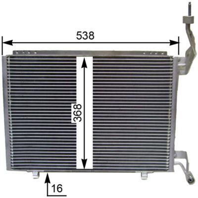 Condenseur, climatisation (Radiateur de climatisation) MAHLE Aftermarket ref. AC 847 000S