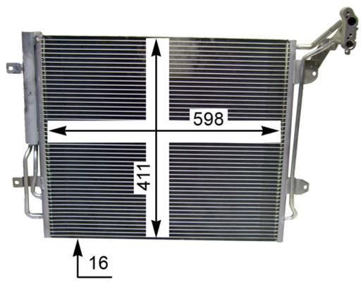 Condenseur, climatisation (Radiateur de climatisation) MAHLE Aftermarket ref. AC 849 000S