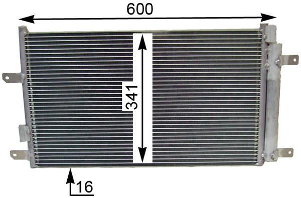 Condenseur, climatisation (Radiateur de climatisation) MAHLE Aftermarket ref. AC 857 000S