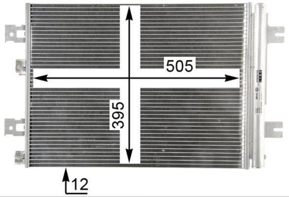 Condenseur, climatisation (Radiateur de climatisation) MAHLE Aftermarket ref. AC 858 000P