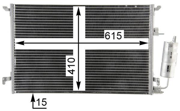 Condenseur, climatisation (Radiateur de climatisation) MAHLE Aftermarket ref. AC 859 000P