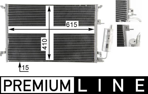 Condenseur, climatisation (Radiateur de climatisation) MAHLE Aftermarket ref. AC 859 000P