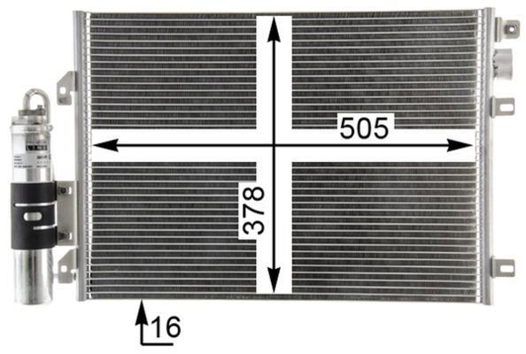 Condenseur, climatisation (Radiateur de climatisation) MAHLE Aftermarket ref. AC 860 000P
