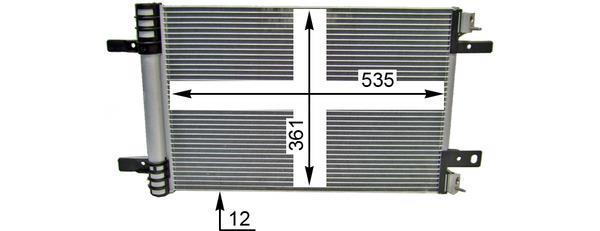 Condenseur, climatisation (Radiateur de climatisation) MAHLE Aftermarket ref. AC 886 000P