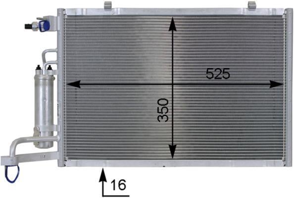 Condenseur, climatisation (Radiateur de climatisation) MAHLE Aftermarket ref. AC 8 000P