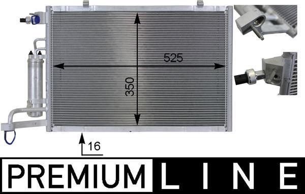 Condenseur, climatisation (Radiateur de climatisation) MAHLE Aftermarket ref. AC 8 000P