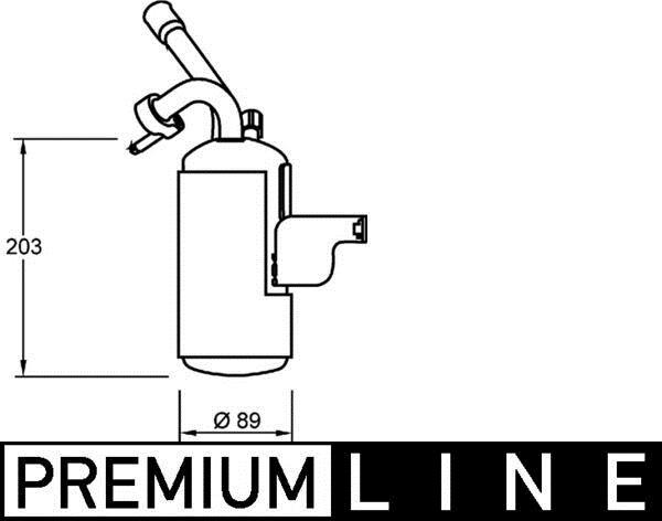 Filtre déshydrateur du circuit de climatisation MAHLE Aftermarket AD 276 000P
