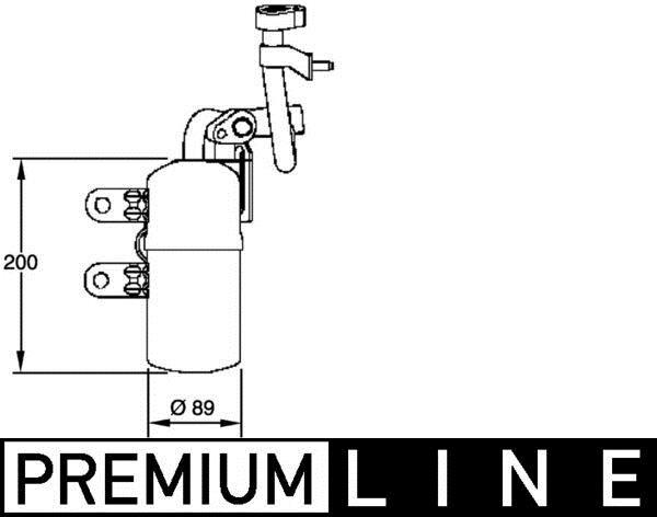Filtre déshydrateur du circuit de climatisation MAHLE Aftermarket ref. AD 280 000P
