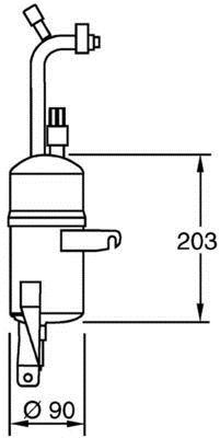 Filtre déshydrateur du circuit de climatisation MAHLE Aftermarket ref. AD 283 000P