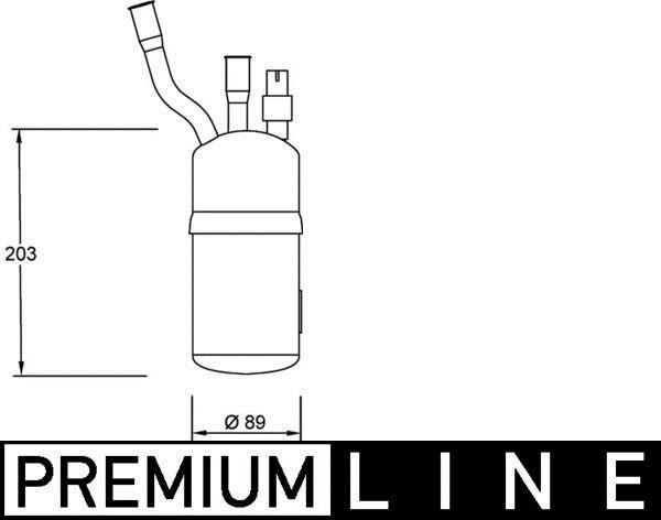 Filtre déshydrateur du circuit de climatisation MAHLE Aftermarket ref. AD 40 000P