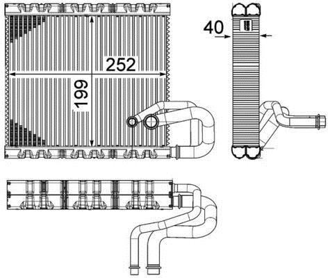 Evaporateur climatisation MAHLE Aftermarket ref. AE 106 000P