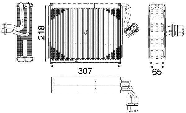 Evaporateur climatisation MAHLE Aftermarket ref. AE 122 000P