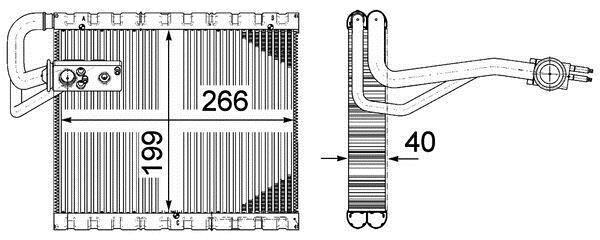 Evaporateur climatisation MAHLE Aftermarket ref. AE 123 000P