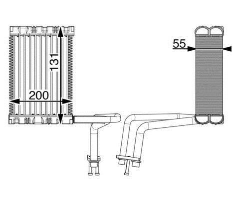 Evaporateur climatisation MAHLE Aftermarket ref. AE 6 000P