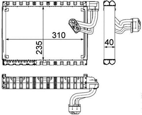 Evaporateur climatisation MAHLE Aftermarket ref. AE 89 000P