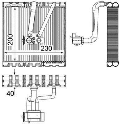 Evaporateur climatisation MAHLE Aftermarket ref. AE 93 000P