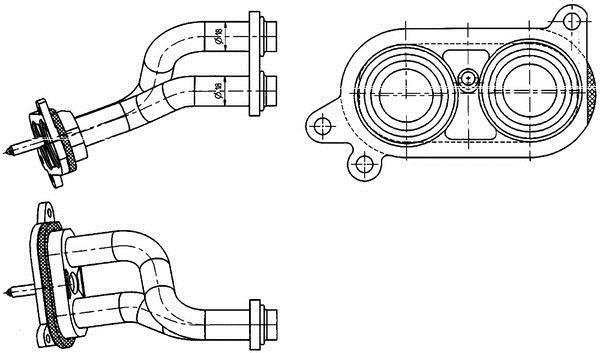 Canalisation, échangeur de chaleur (Moulure de pare-choc) MAHLE Aftermarket ref. AHX 3 000P