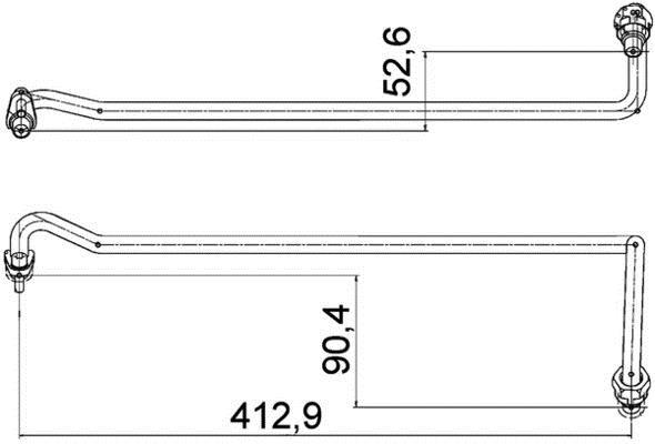 Tuyau d'huile MAHLE Aftermarket AHX 4 000P