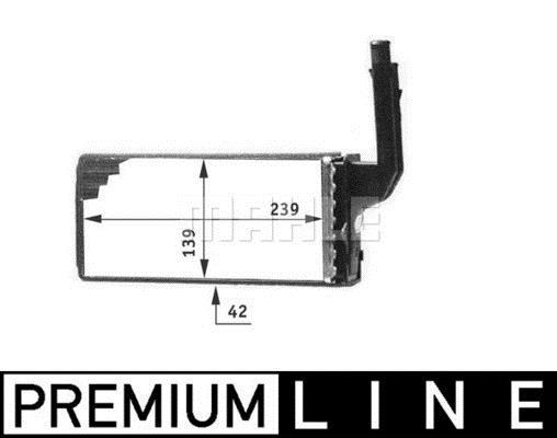 Radiateur de chauffage MAHLE Aftermarket ref. AH 100 000P