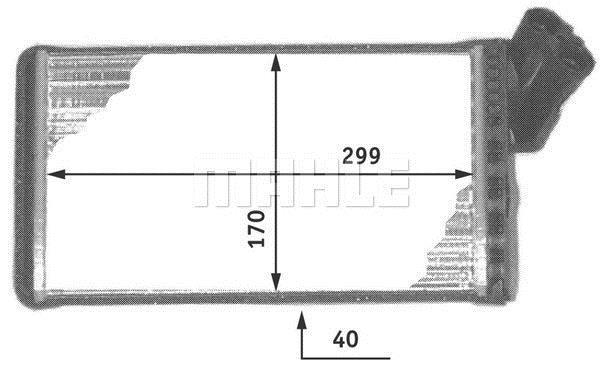 Radiateur de chauffage MAHLE Aftermarket ref. AH 104 000P