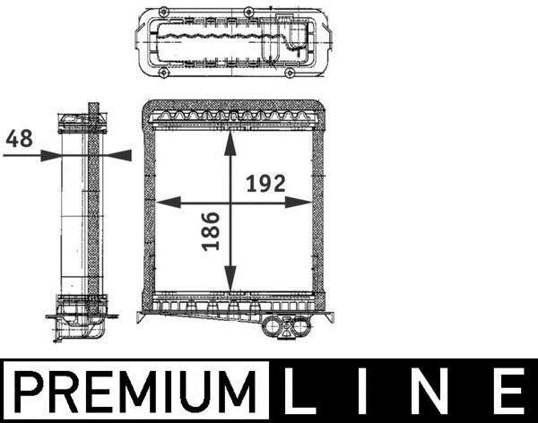 Radiateur de chauffage MAHLE Aftermarket ref. AH 106 000P