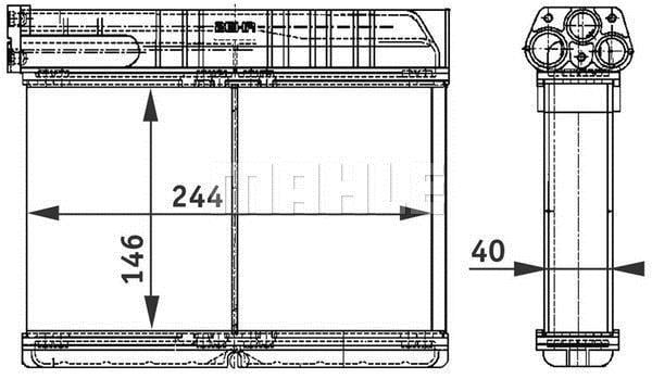 Radiateur de chauffage MAHLE Aftermarket ref. AH 108 000P