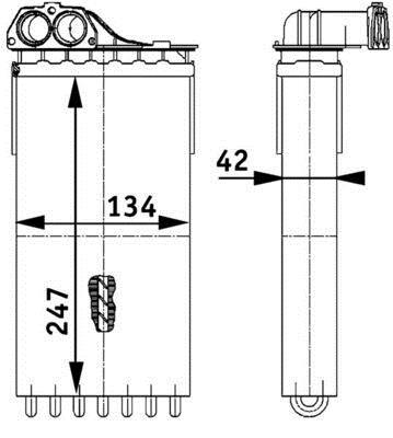 Radiateur de chauffage MAHLE Aftermarket ref. AH 112 000P