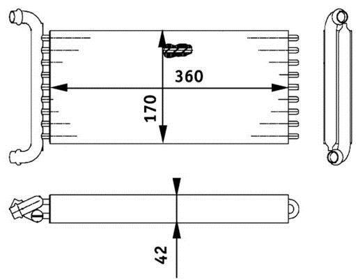 Radiateur de chauffage MAHLE Aftermarket ref. AH 113 000P