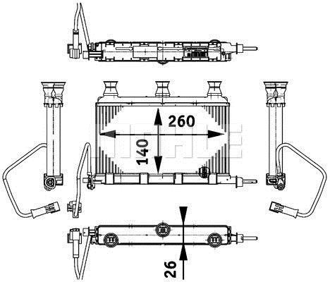 Radiateur de chauffage MAHLE Aftermarket ref. AH 114 000P