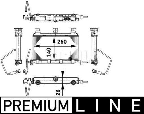 Radiateur de chauffage MAHLE Aftermarket ref. AH 114 000P
