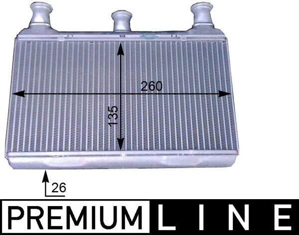 Radiateur de chauffage MAHLE Aftermarket ref. AH 115 000P