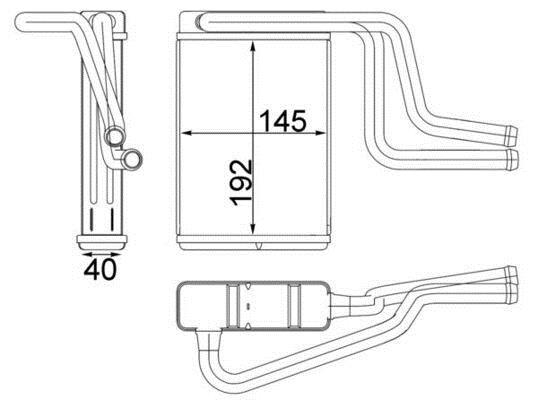 Radiateur de chauffage MAHLE Aftermarket ref. AH 146 000S