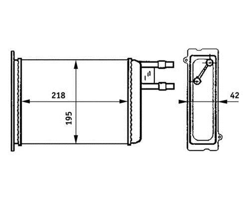 Radiateur de chauffage MAHLE Aftermarket ref. AH 147 000S