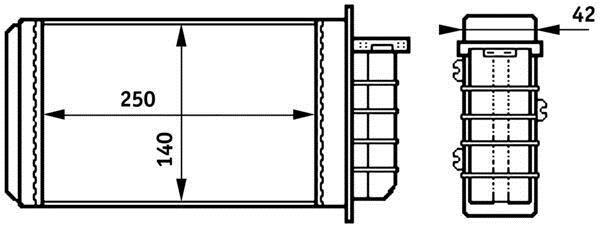 Radiateur de chauffage MAHLE Aftermarket ref. AH 148 000S