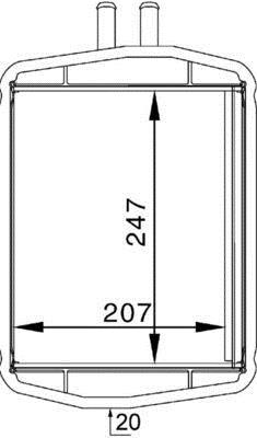 Radiateur de chauffage MAHLE Aftermarket ref. AH 152 000S