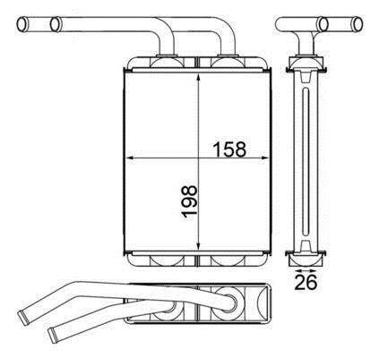 Radiateur de chauffage MAHLE Aftermarket ref. AH 157 000S