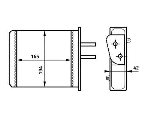 Radiateur de chauffage MAHLE Aftermarket ref. AH 159 000S