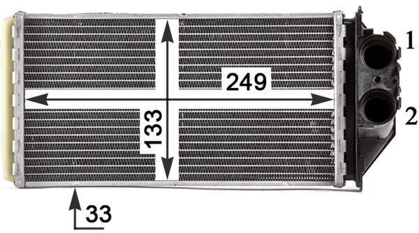 Radiateur de chauffage MAHLE Aftermarket ref. AH 187 000P