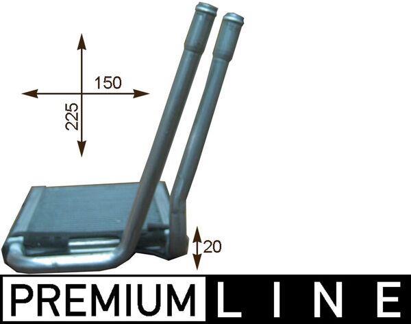 Radiateur de chauffage MAHLE Aftermarket ref. AH 202 000P